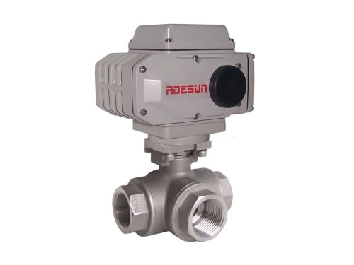 3-Way Ball Valve with Electric Actuator